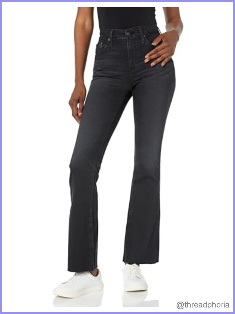 High Rise Bootcut Jeans, Cotton Blend, Slim Fit, 32 Inch Inseam